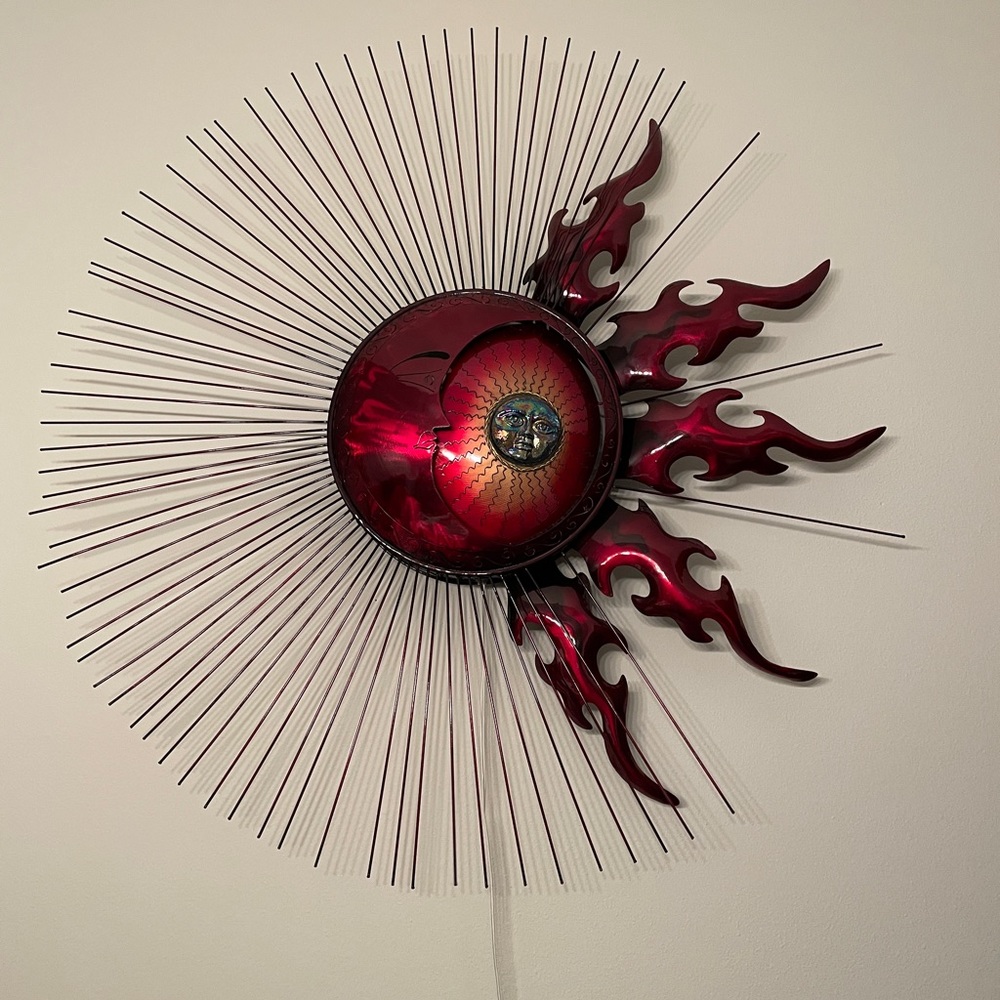 Metal Lighted Wall Decoration